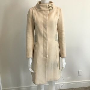 Mackage cream coloured wool coat